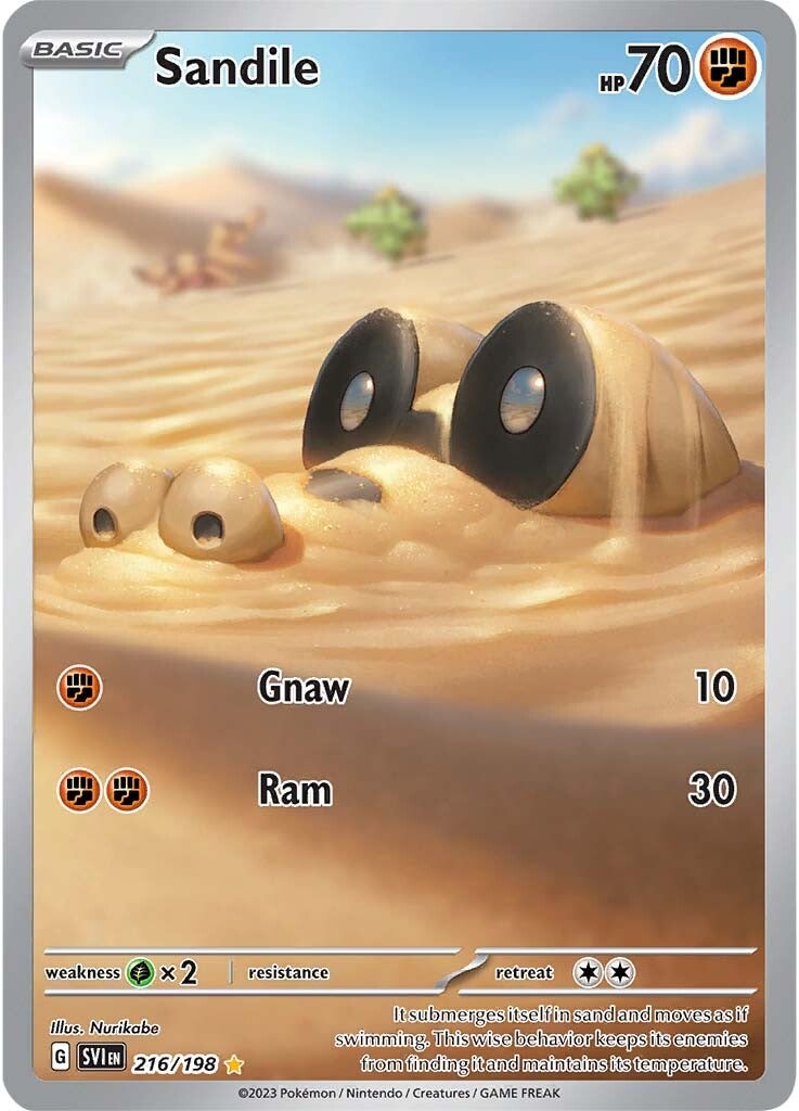 Sandile (216/198) [Scarlet & Violet: Base Set] | Gear Gaming Bentonville