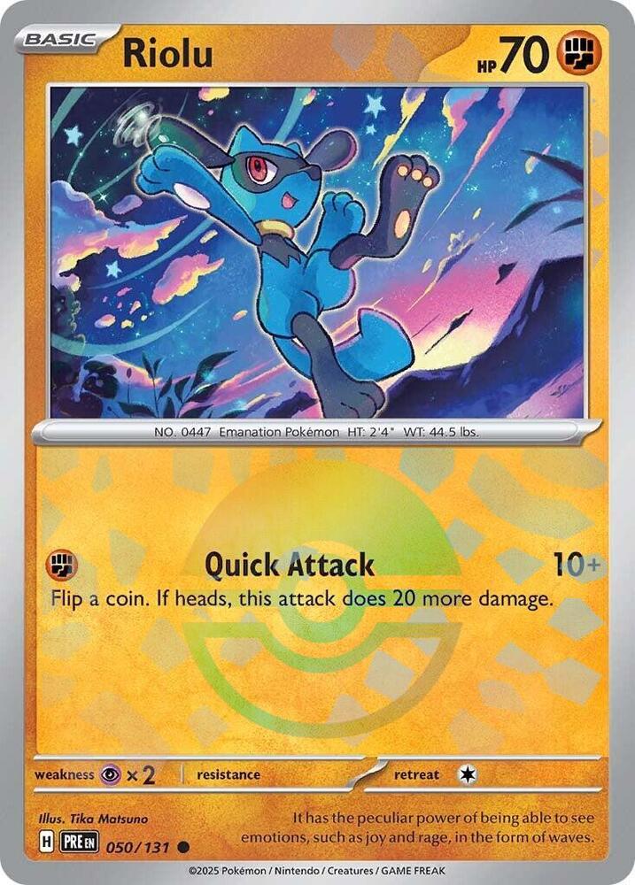 Riolu (050/131) (Poke Ball Pattern) [Scarlet & Violet: Prismatic Evolutions] | Gear Gaming Bentonville