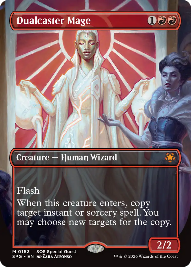 Dualcaster Mage (Borderless) [Secrets of Strixhaven Special Guests] | Gear Gaming Bentonville