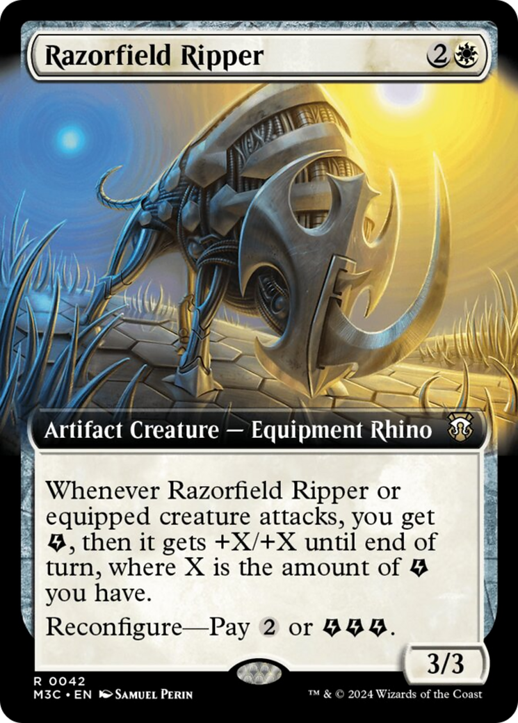 Razorfield Ripper (Extended Art) (Ripple Foil) [Modern Horizons 3 Commander] | Gear Gaming Bentonville