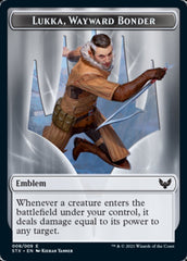 Elemental // Lukka, Wayward Bonder Emblem Double-Sided Token [Strixhaven: School of Mages Tokens] | Gear Gaming Bentonville