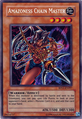 Amazoness Chain Master [RP01-EN097] Secret Rare | Gear Gaming Bentonville