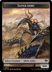 Sliver Army // Sliver Double-Sided Token [Commander Masters Tokens] | Gear Gaming Bentonville