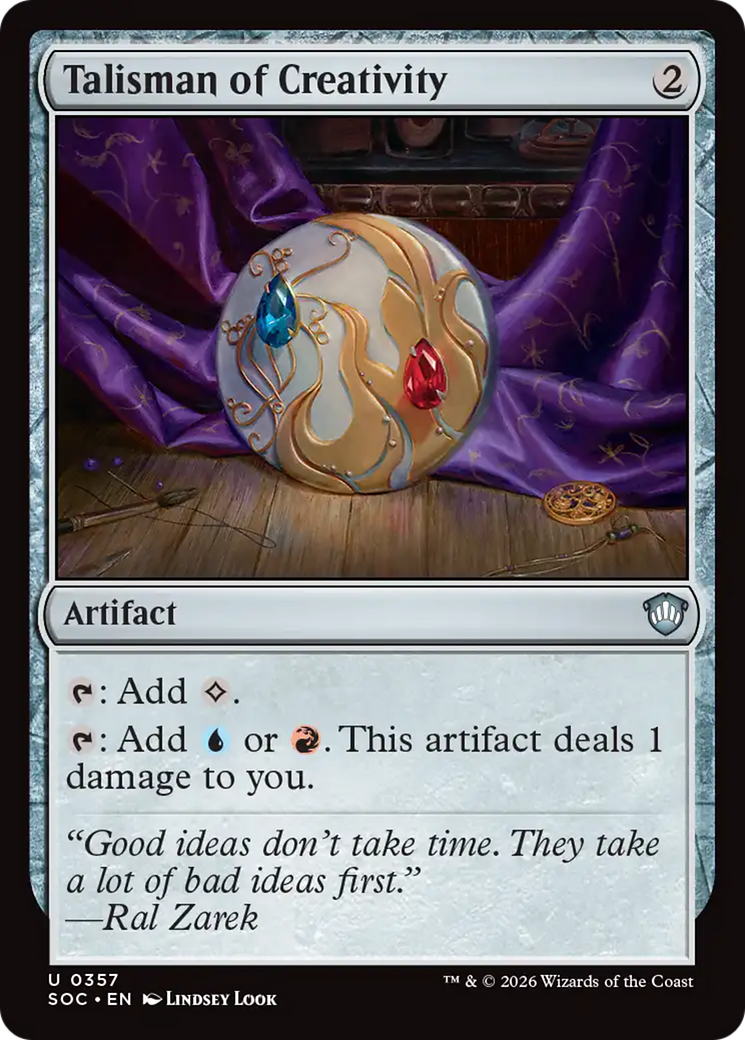 Talisman of Creativity [Secrets of Strixhaven Commander] | Gear Gaming Bentonville