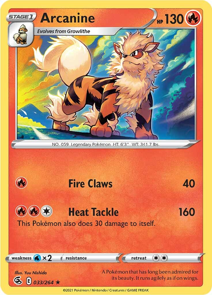 Arcanine (033/264) [Sword & Shield: Fusion Strike] | Gear Gaming Bentonville