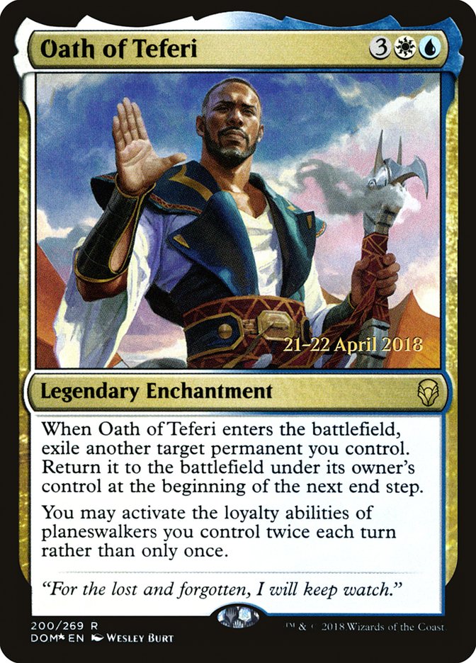 Oath of Teferi [Dominaria Prerelease Promos] | Gear Gaming Bentonville