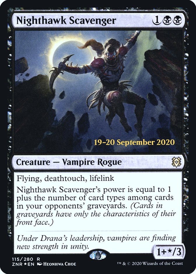 Nighthawk Scavenger [Zendikar Rising Prerelease Promos] | Gear Gaming Bentonville