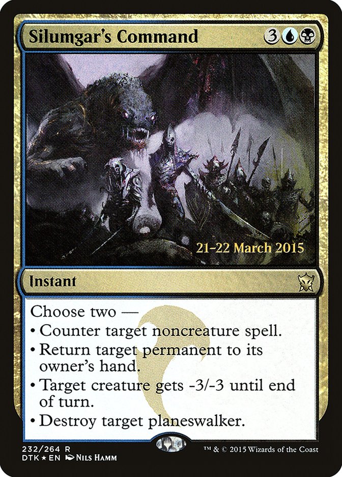 Silumgar's Command [Dragons of Tarkir Prerelease Promos] | Gear Gaming Bentonville