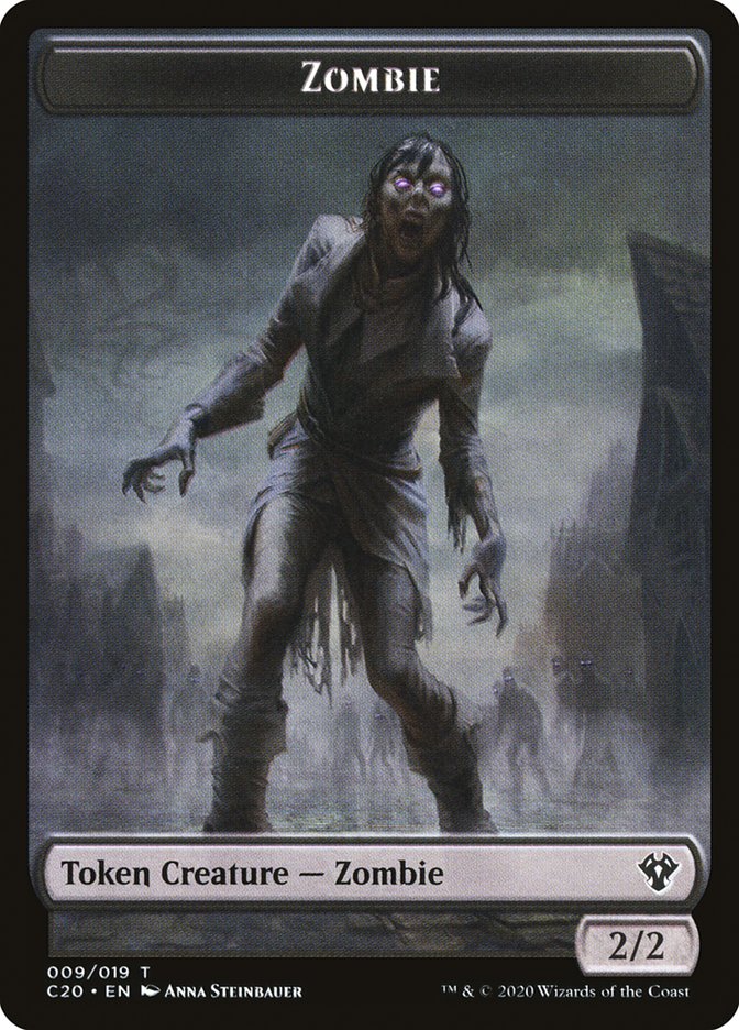 Human Soldier (004) // Zombie Double-Sided Token [Commander 2020 Tokens] | Gear Gaming Bentonville