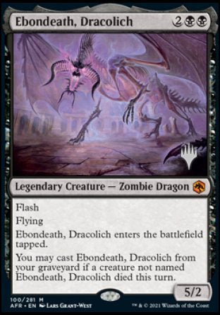 Ebondeath, Dracolich (Promo Pack) [Dungeons & Dragons: Adventures in the Forgotten Realms Promos] | Gear Gaming Bentonville