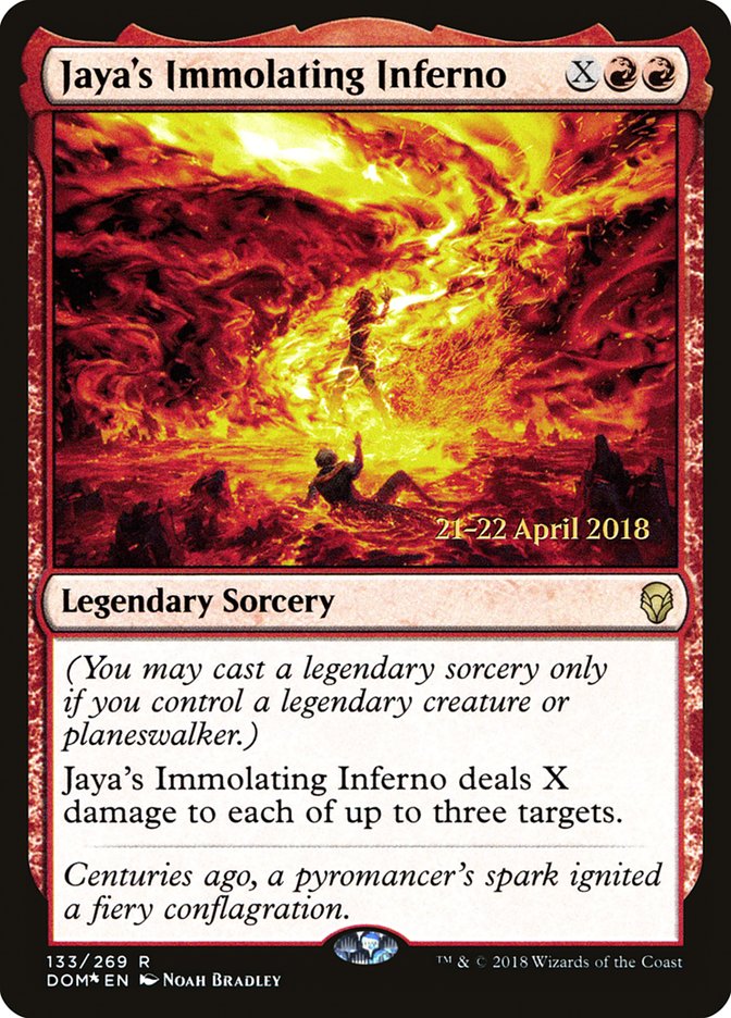 Jaya's Immolating Inferno [Dominaria Prerelease Promos] | Gear Gaming Bentonville