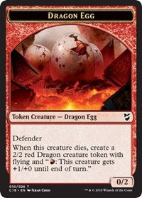 Dragon Egg // Dragon Double-Sided Token [Commander 2018 Tokens] | Gear Gaming Bentonville