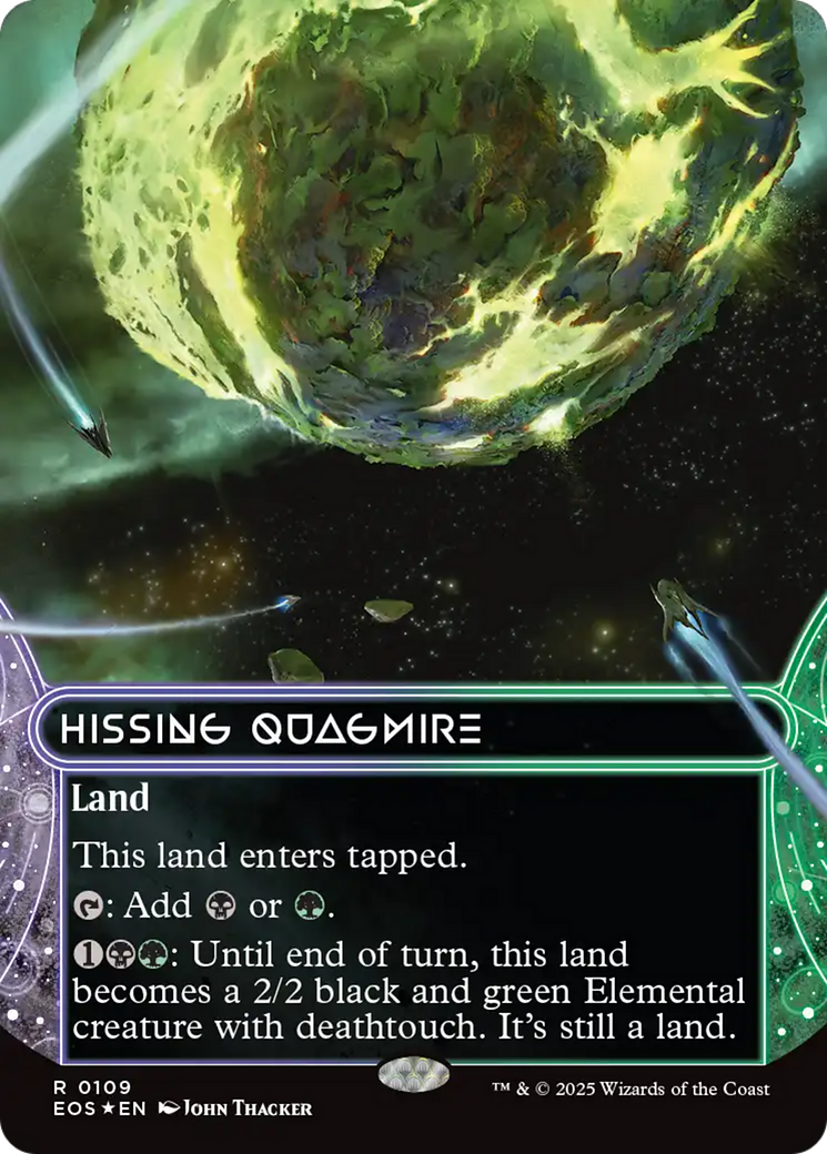 Hissing Quagmire (0109) (Borderless) (Galaxy Foil) [Edge of Eternities: Stellar Sights] | Gear Gaming Bentonville