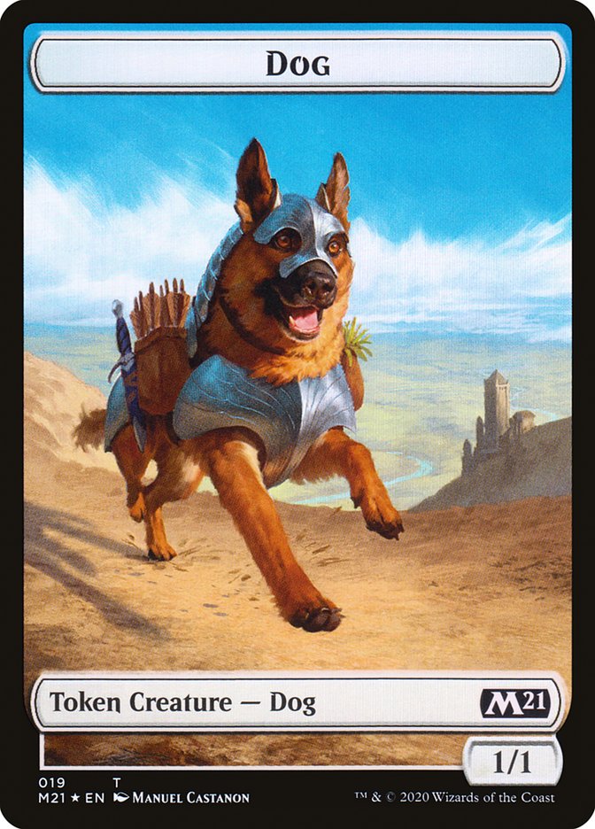 Cat (011) // Dog Double-Sided Token [Core Set 2021 Tokens] | Gear Gaming Bentonville