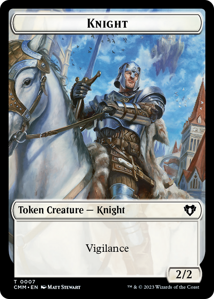 Human Soldier // Knight Double-Sided Token [Commander Masters Tokens] | Gear Gaming Bentonville