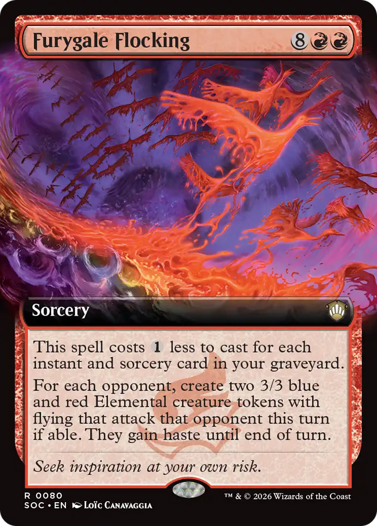 Furygale Flocking (Extended Art) [Secrets of Strixhaven Commander] | Gear Gaming Bentonville