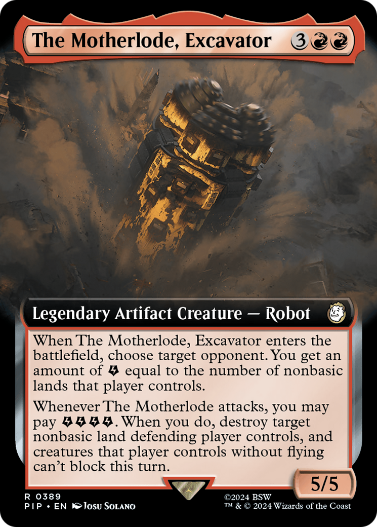 The Motherlode, Excavator (Extended Art) [Fallout] | Gear Gaming Bentonville