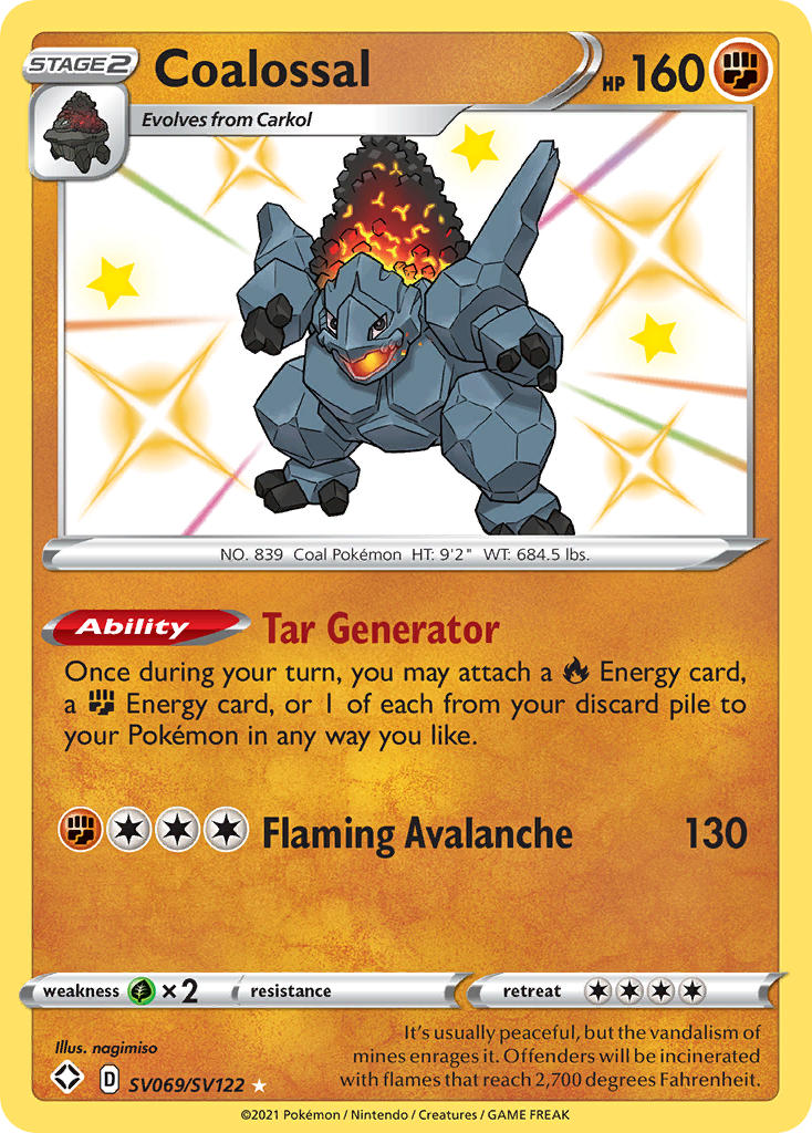 Coalossal (SV069/SV122) [Sword & Shield: Shining Fates] | Gear Gaming Bentonville