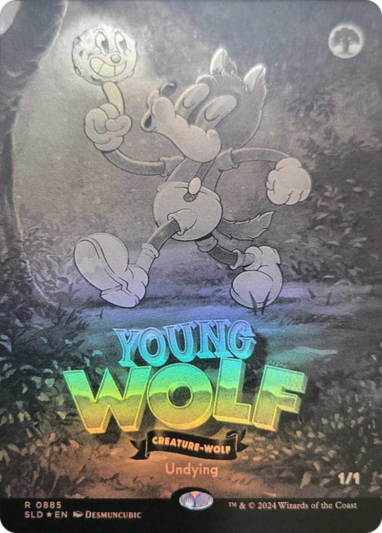 Young Wolf (Black & White Foil) [Secret Lair Drop Series] | Gear Gaming Bentonville