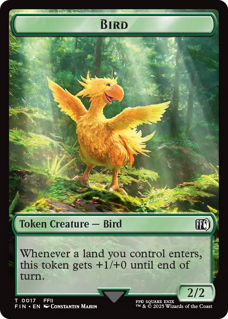 Bird (0017) // Wizard (0015) Double-Sided Token [FINAL FANTASY Tokens] | Gear Gaming Bentonville