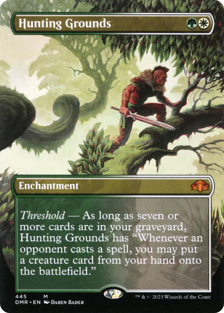 Hunting Grounds (Borderless Alternate Art) [Dominaria Remastered] | Gear Gaming Bentonville