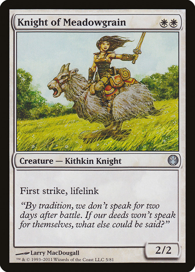 Knight of Meadowgrain [Duel Decks: Knights vs. Dragons] | Gear Gaming Bentonville