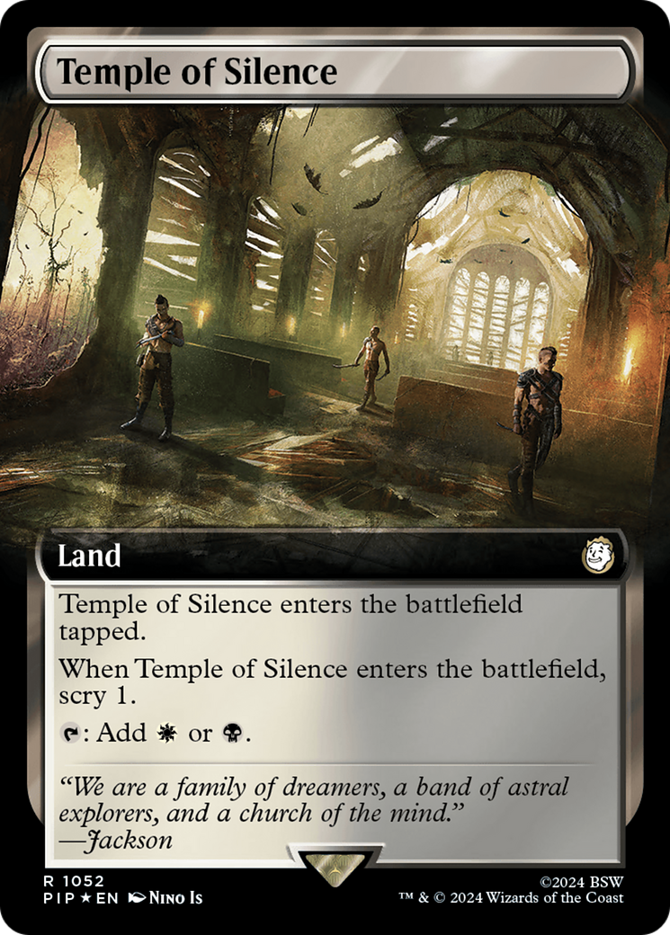 Temple of Silence (Extended Art) (Surge Foil) [Fallout] | Gear Gaming Bentonville