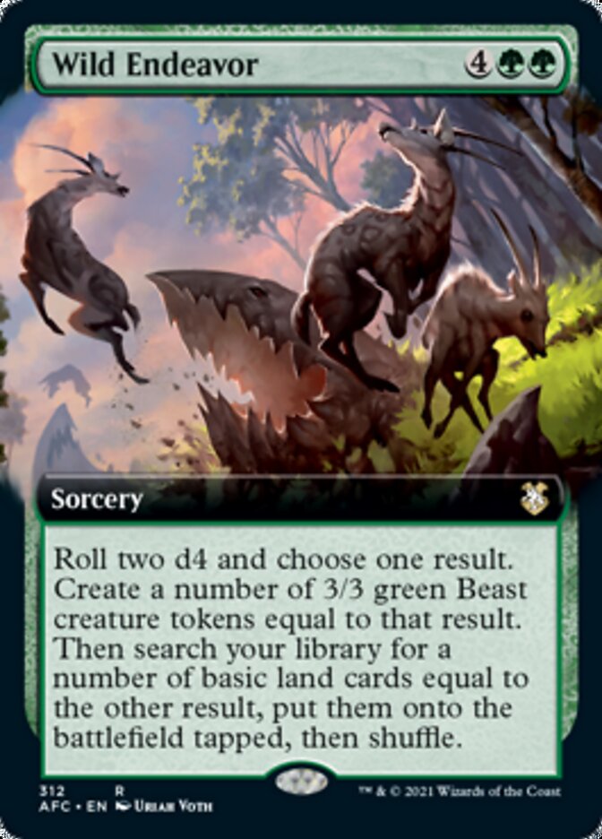 Wild Endeavor (Extended Art) [Dungeons & Dragons: Adventures in the Forgotten Realms Commander] | Gear Gaming Bentonville