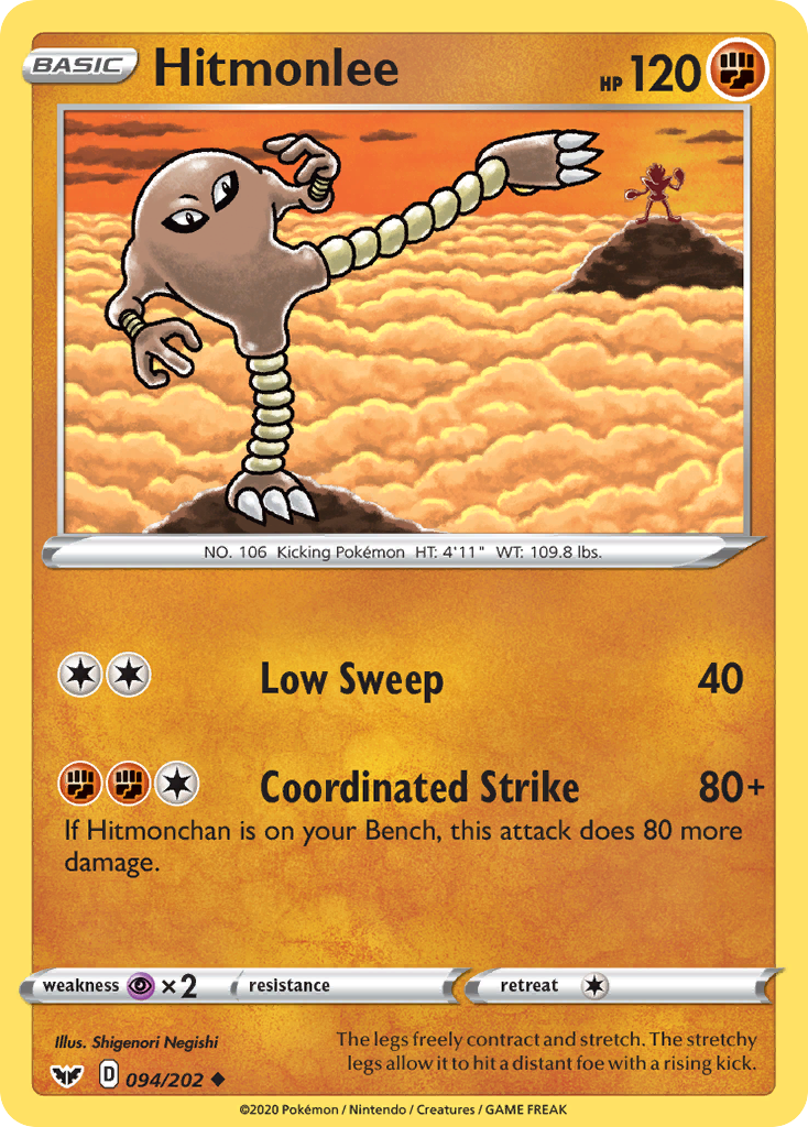 Hitmonlee (094/202) [Sword & Shield: Base Set] | Gear Gaming Bentonville