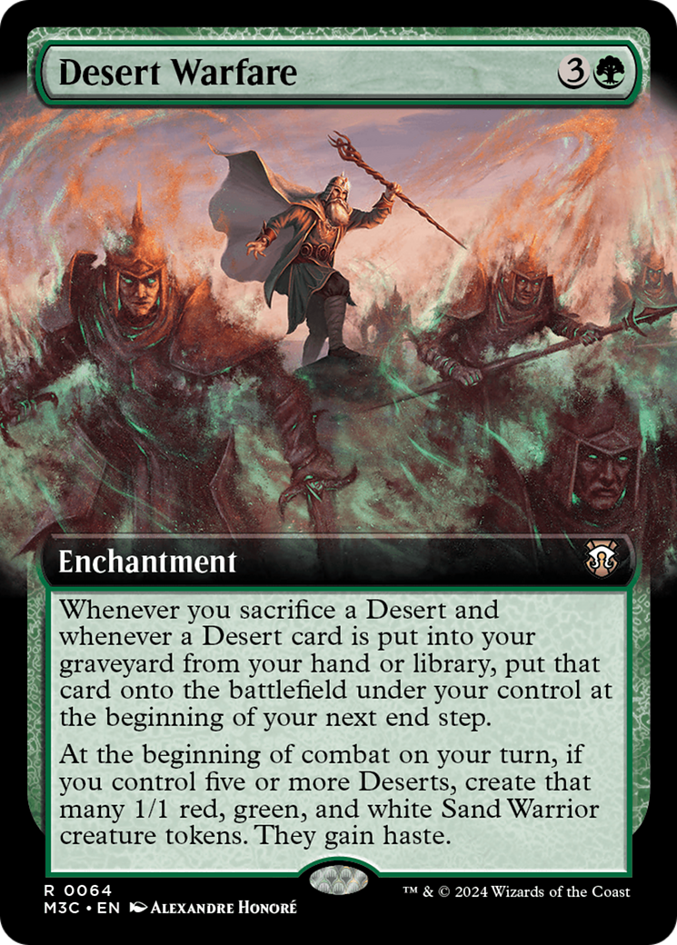 Desert Warfare (Extended Art) (Ripple Foil) [Modern Horizons 3 Commander] | Gear Gaming Bentonville