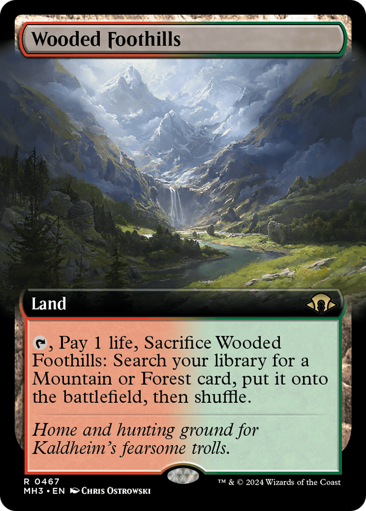 Wooded Foothills (Extended Art) [Modern Horizons 3] | Gear Gaming Bentonville