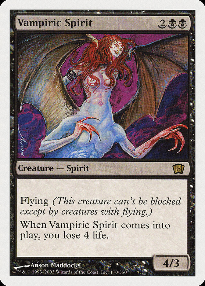 Vampiric Spirit (8th Edition) [Oversize Cards] | Gear Gaming Bentonville