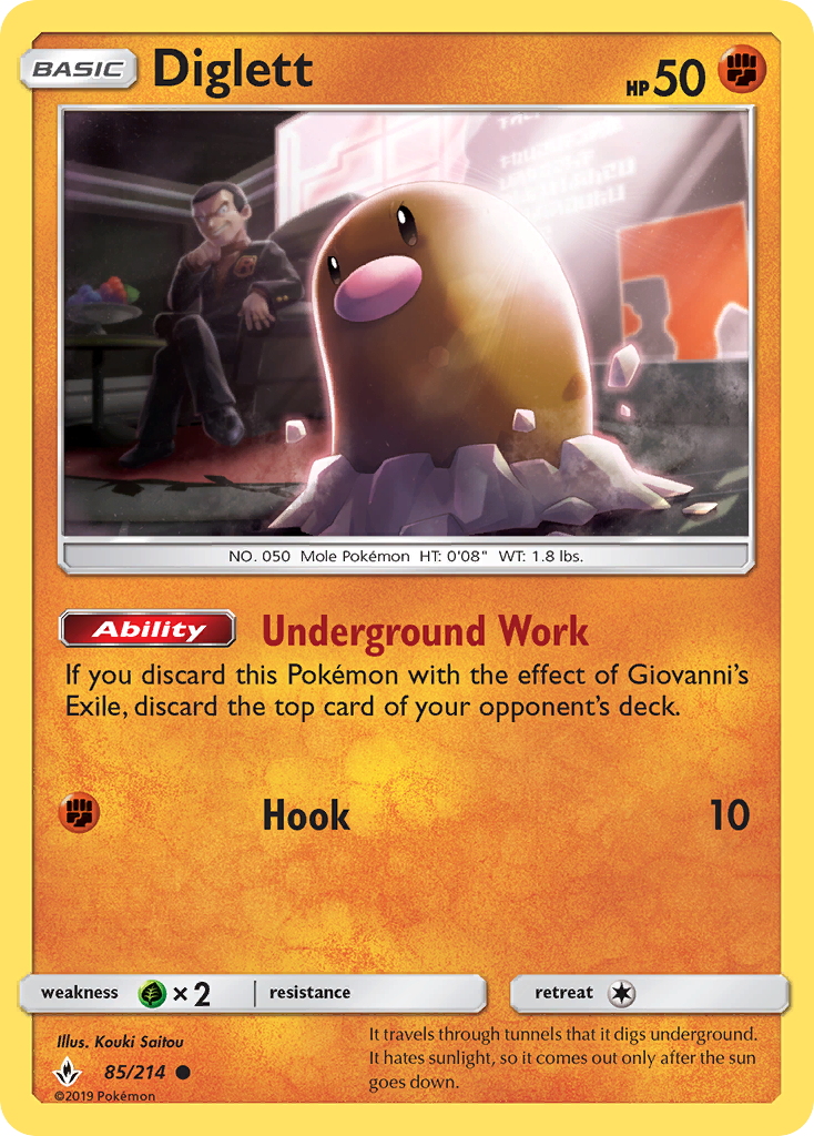 Diglett (85/214) [Sun & Moon: Unbroken Bonds] | Gear Gaming Bentonville