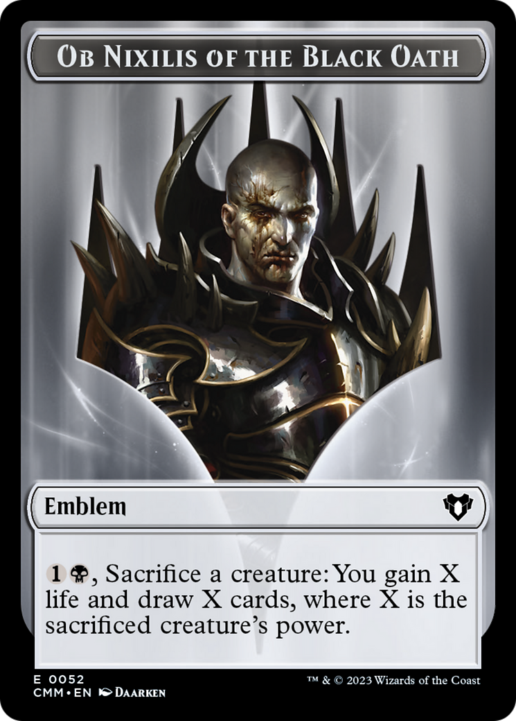 Ob Nixilis of the Black Oath Emblem [Commander Masters Tokens] | Gear Gaming Bentonville