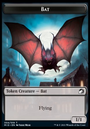 Human // Bat Double-Sided Token [Innistrad: Midnight Hunt Tokens] | Gear Gaming Bentonville