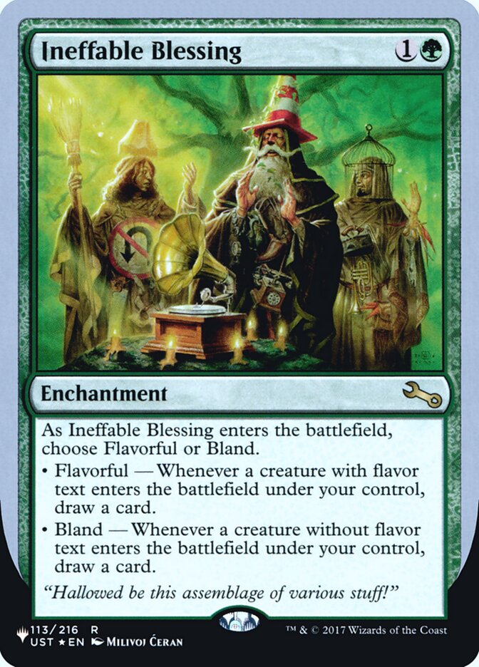 Ineffable Blessing (Flavorful) (Unfinity Foil Edition) [The List] | Gear Gaming Bentonville