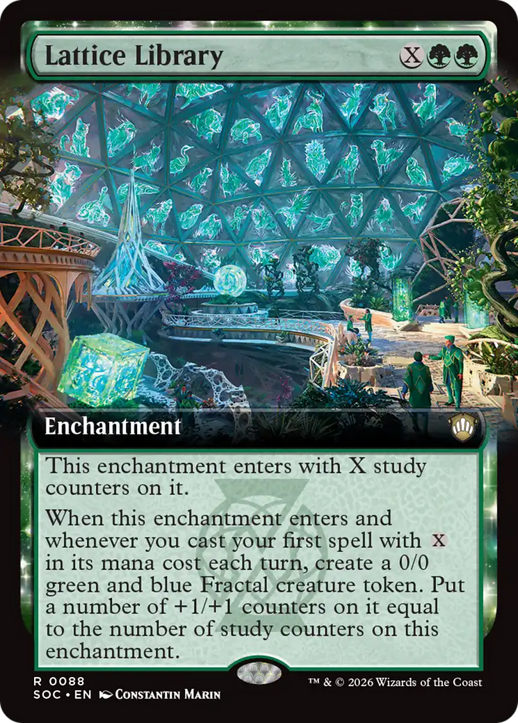 Lattice Library (Extended Art) [Secrets of Strixhaven Commander] | Gear Gaming Bentonville