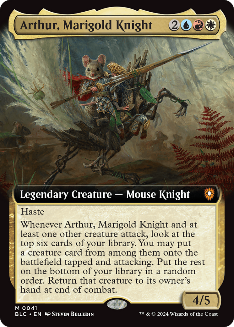 Arthur, Marigold Knight (Extended Art) [Bloomburrow Commander] | Gear Gaming Bentonville