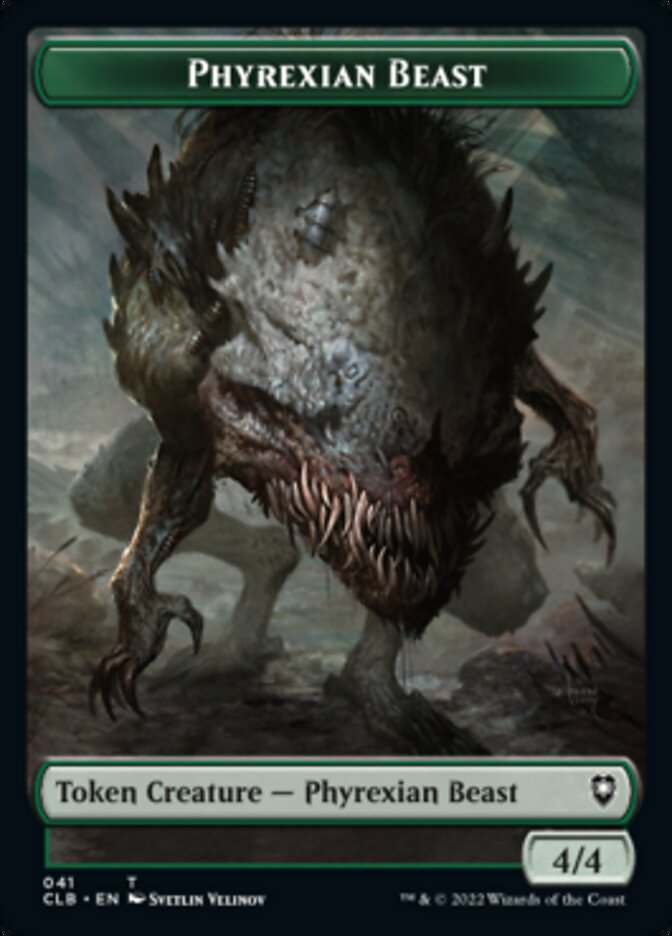 Phyrexian Beast // Wurm Double-Sided Token [Commander Legends: Battle for Baldur's Gate Tokens] | Gear Gaming Bentonville
