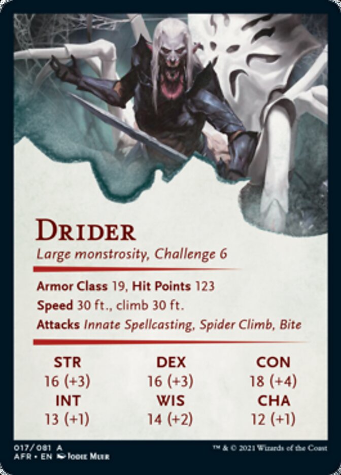 Drider Art Card [Dungeons & Dragons: Adventures in the Forgotten Realms Art Series] | Gear Gaming Bentonville