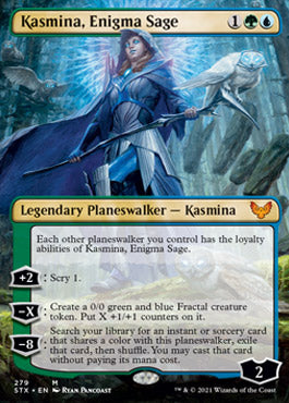 Kasmina, Enigma Sage (Borderless) [Strixhaven: School of Mages] | Gear Gaming Bentonville