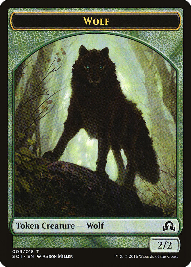 Wolf Token [Shadows over Innistrad Tokens] | Gear Gaming Bentonville