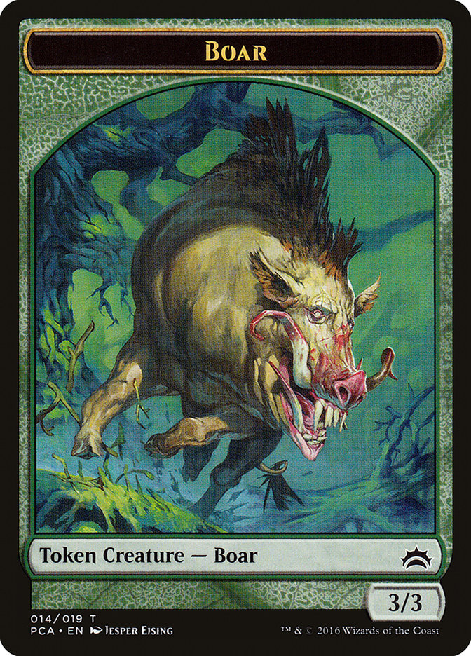 Boar Token [Planechase Anthology Tokens] | Gear Gaming Bentonville