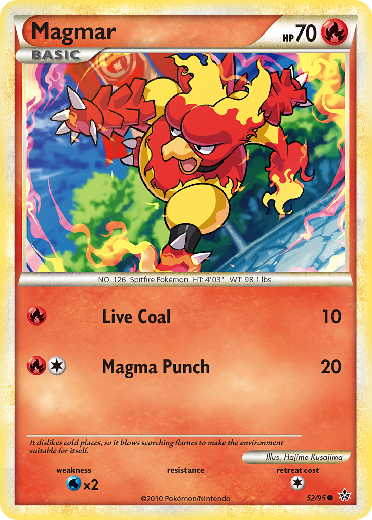 Magmar (52/95) [HeartGold & SoulSilver: Unleashed] | Gear Gaming Bentonville