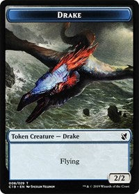 Drake // Human Double-Sided Token [Commander 2019 Tokens] | Gear Gaming Bentonville