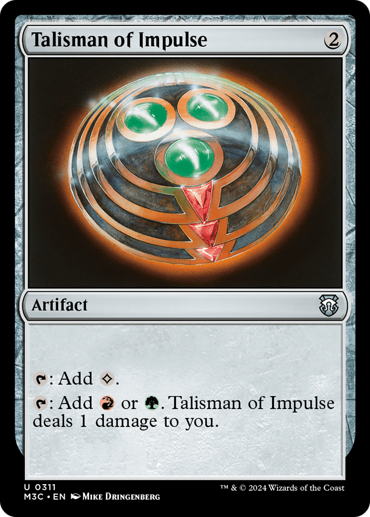 Talisman of Impulse (Ripple Foil) [Modern Horizons 3 Commander] | Gear Gaming Bentonville