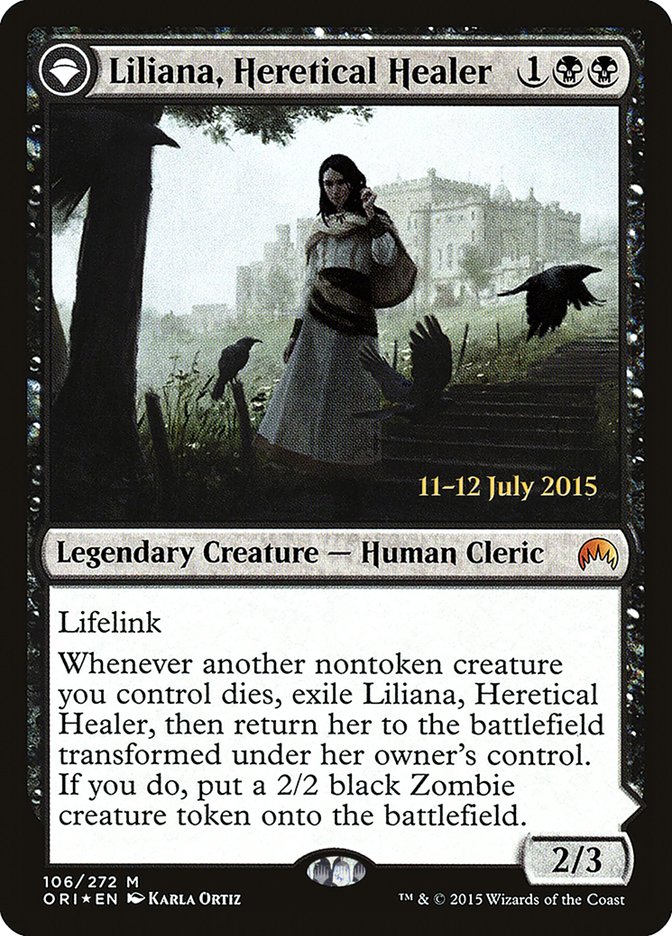 Liliana, Heretical Healer // Liliana, Defiant Necromancer [Magic Origins Prerelease Promos] | Gear Gaming Bentonville