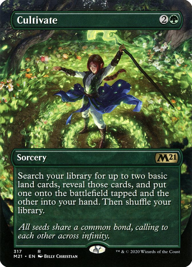 Cultivate (Borderless Alternate Art) [Core Set 2021] | Gear Gaming Bentonville