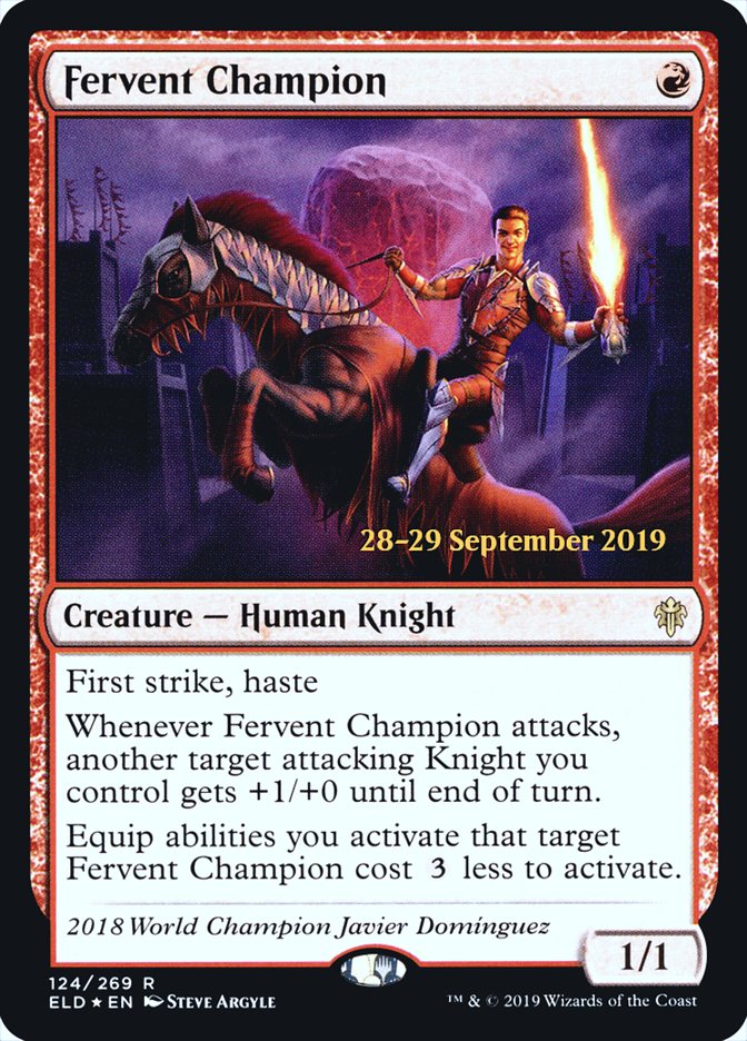 Fervent Champion [Throne of Eldraine Prerelease Promos] | Gear Gaming Bentonville