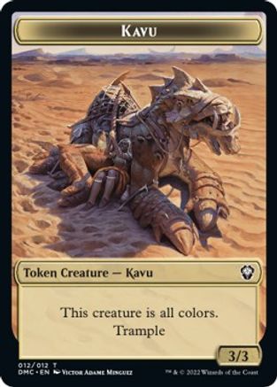 Kavu // Bear Double-Sided Token [Dominaria United Commander Tokens] | Gear Gaming Bentonville